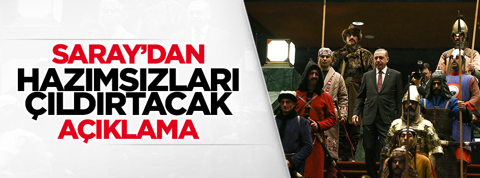 Saray'dan 'Askerli tören' açıklaması