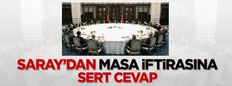 Saray'dan 'Klozetçiler Odası'nın masa iftirasına sert cevap