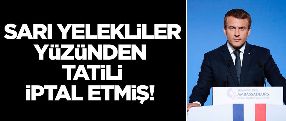 Sarı yelekliler yüzünden tatile çıkamamış!