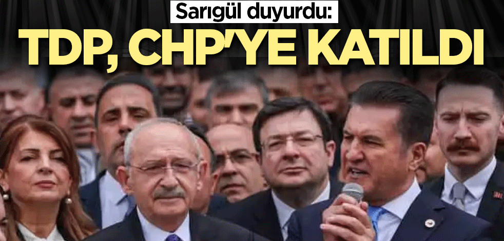 Sarıgül duyurdu: TDP, CHP'ye katıldı