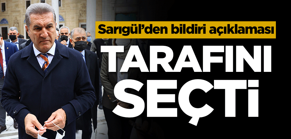 Sarıgül'den bildiri açıklaması! Tarafını seçti