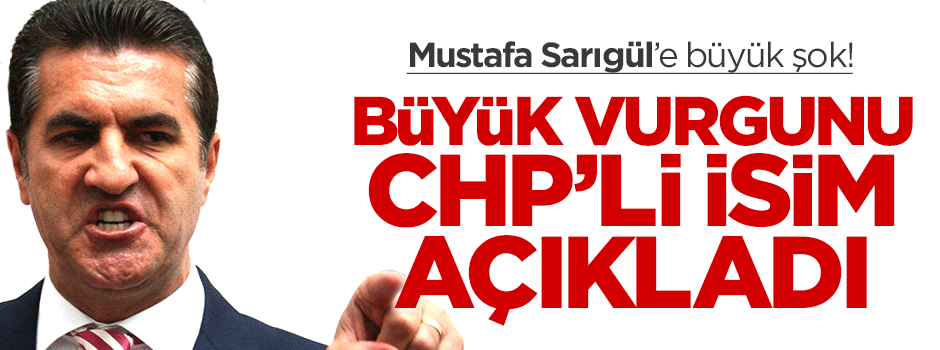 Sarıgül'ün vurgununu CHP'li İnönü açıkladı!