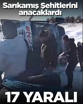 Sarıkamış şehitlerini anacaklardı… Feci kaza! 17 yaralı var
