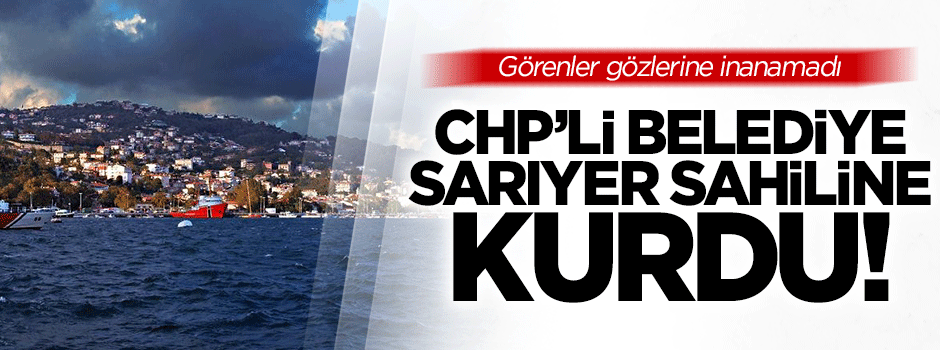 Sarıyer sahiline mezar kurdular!