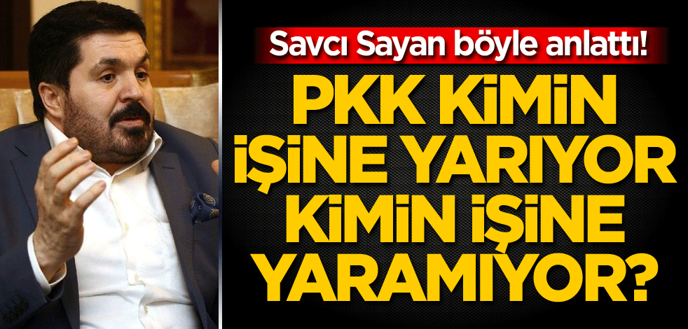 Savcı Sayan böyle anlattı! PKK kimin işine yarıyor, kimin işine yaramıyor?