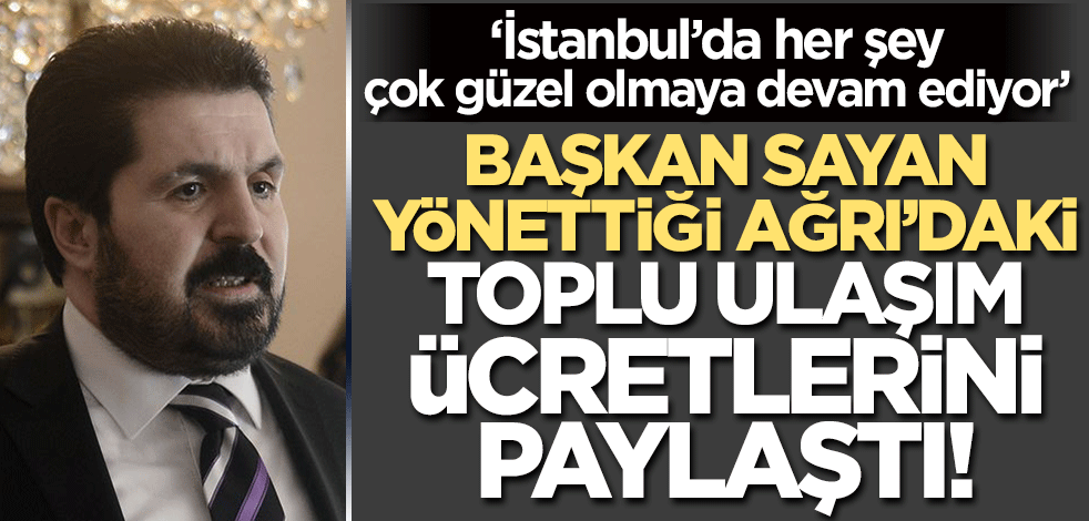 Savcı Sayan: İstanbul'da her şey çok güzel olmaya devam ediyor!