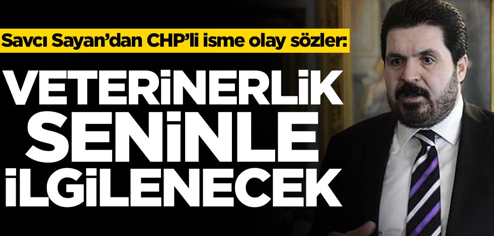 Savcı Sayan'dan CHP'li isme olay sözler: Veterinerlik seninle ilgilenecek