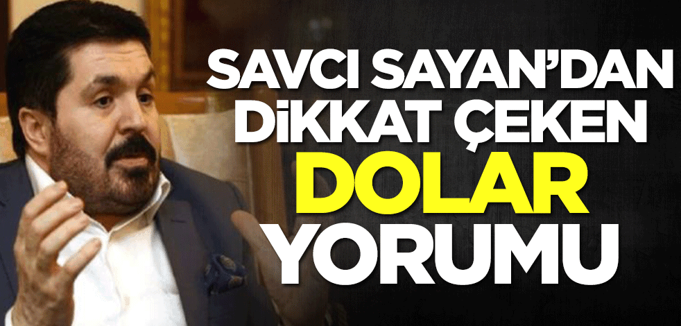 Savcı Sayan'dan dolar yorumu