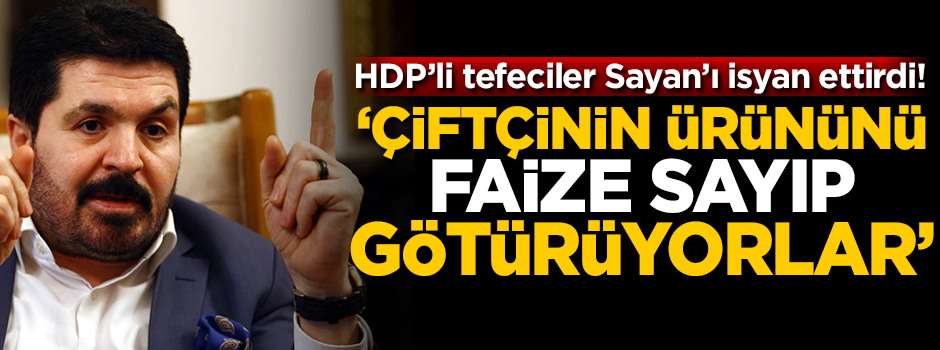Savcı Sayan'ın tefeci isyanı! HDP'liler Ağrı'da...