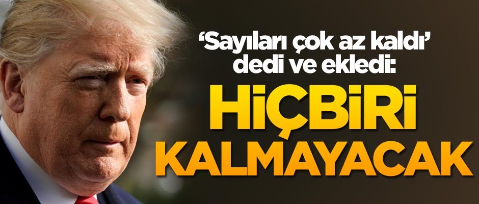 'Sayıları çok azaldı' dedi ve ekledi: Hiçbiri kalmayacak
