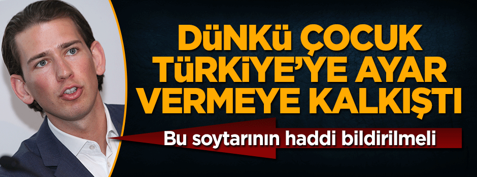 Dünkü çocuk Sebastian Kurz'dan Mevlüt Çavuşoğlu'na küstah cevap