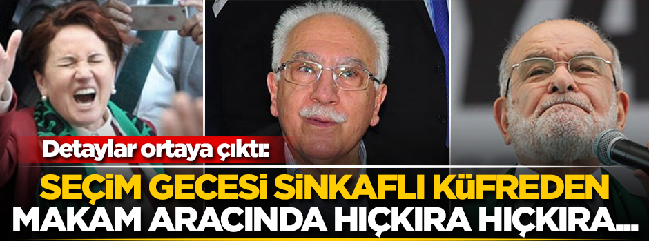 'Seçim gecesi sinkaflı küfreden, makam aracında hıçkıra hıçkıra...'