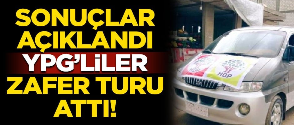 Seçim sonuçları açıklandı, YPG'li teröristler Suriye'de zafer turu attı!