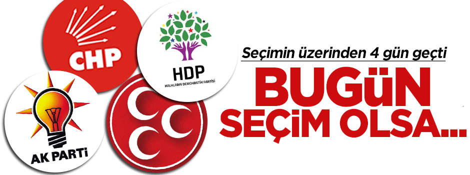 Seçim üzerinden 4 gün geçti, Bugün seçim olsa...