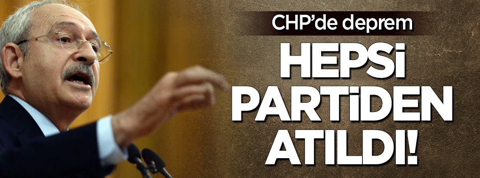 Seçimde CHP'ye oy vermeyen CHP'liler partiden atıldı!