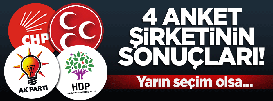 Seçime 2 hafta kala 4 şirketin anket sonuçları
