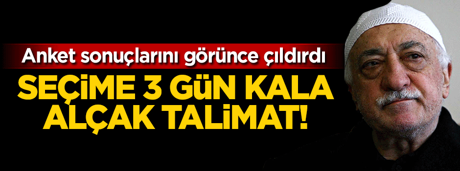 Seçime 3 gün kala FETÖ'den alçak talimat!