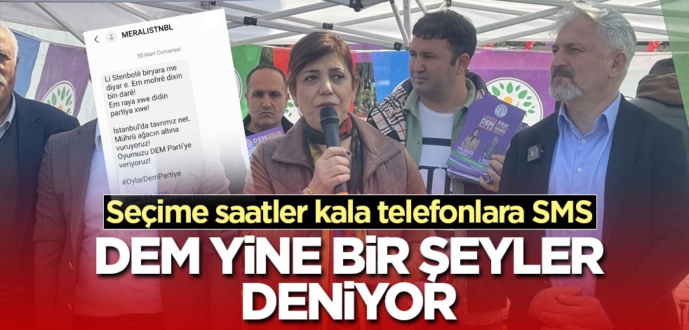 Seçime saatler kala telefonlara SMS! DEM yine bir şeyler deniyor