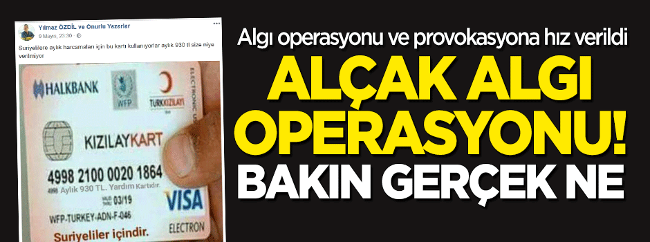 Seçimler yaklaştıkça alçalıyorlar! Kızılay Kart ile algı operasyonu!