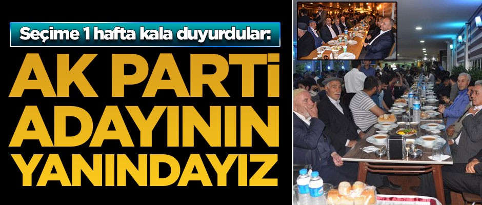 Seçimlere kısa bir süre kala flaş karar: AK Parti'ye destek vereceğiz