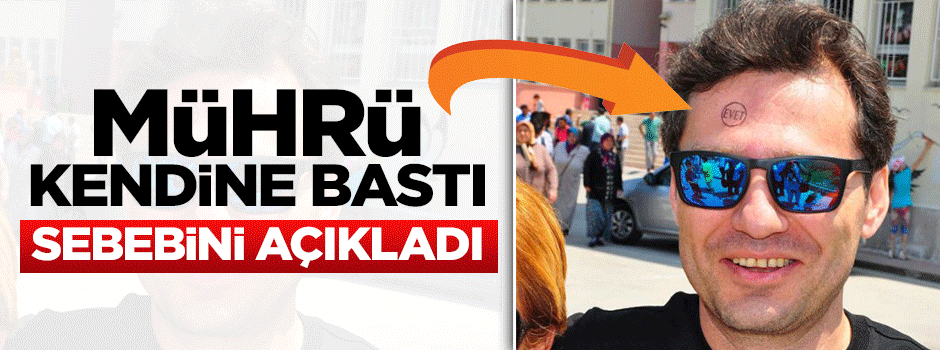 Seçmen mührü kendine bastı