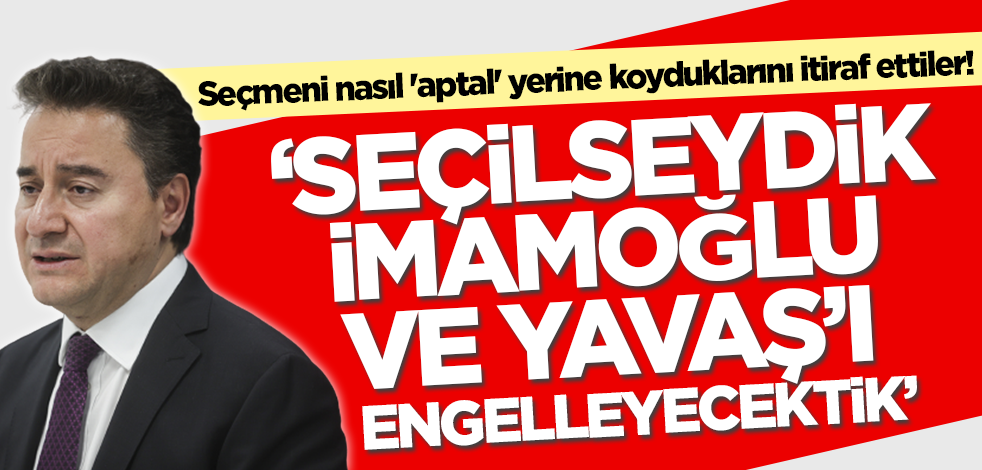 Seçmeni nasıl 'aptal' yerine koyduklarını itiraf etti! 'Seçilseydik İmamoğlu ve Yavaş'ı engelleyecektik'