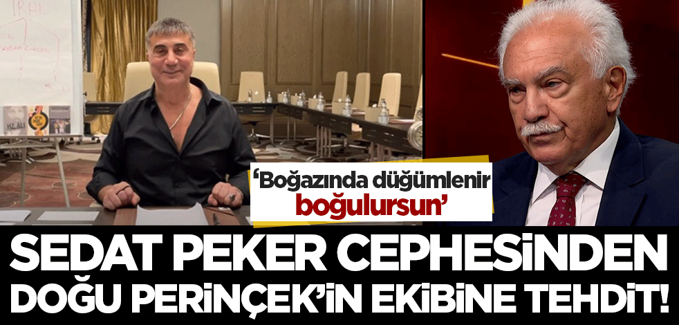 Sedat Peker' cephesinden Doğu Perinçek'in ekibine tehdit! 'Boğazında düğümlenir'
