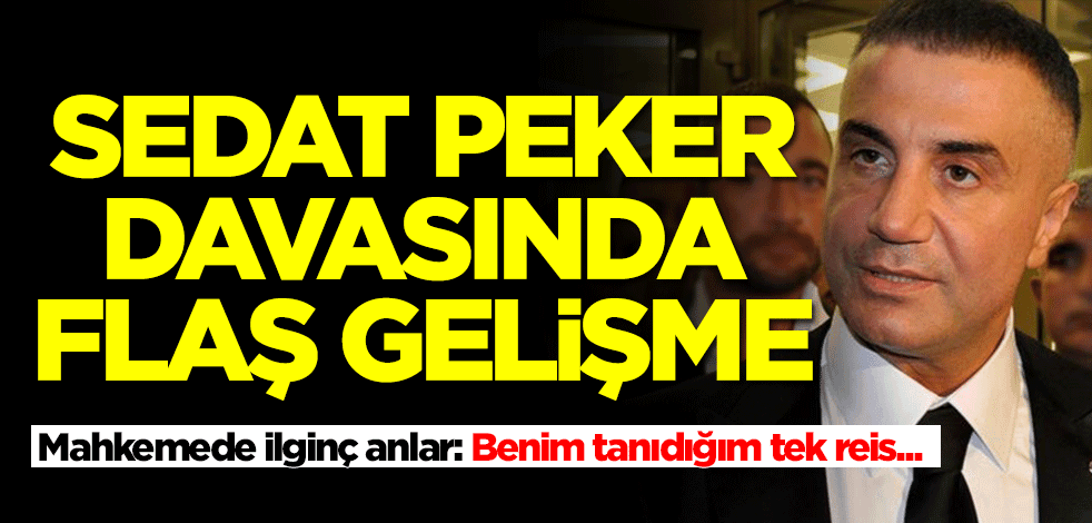 Sedat Peker davasında flaş gelişme! Mahkemede ilginç anlar: Benim tanıdığım tek reis...