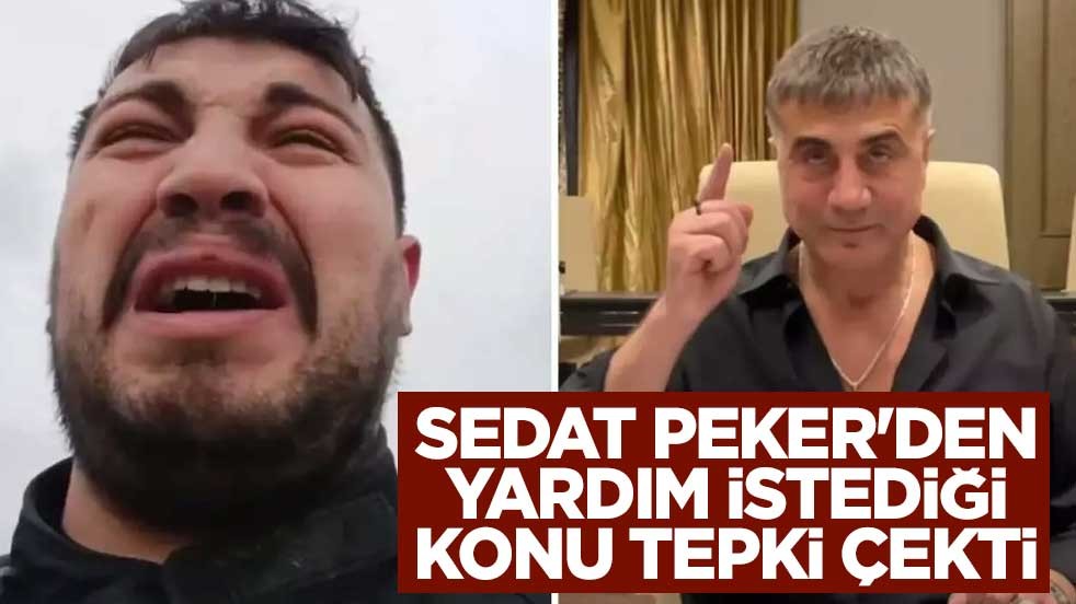 Sedat Peker'den yardım istediği konu tepki çekti