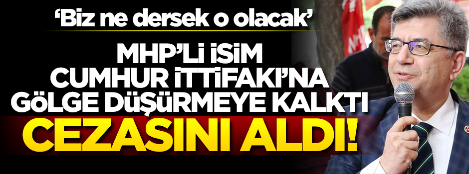 Sefer Aycan Cumhur İttifakı’na gölge düşürmeye kalktı, cezasını aldı
