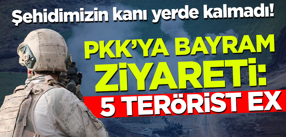Şehidimizin kanı yerde kalmadı! 5 PKK'lı terörist etkisiz hale getirildi