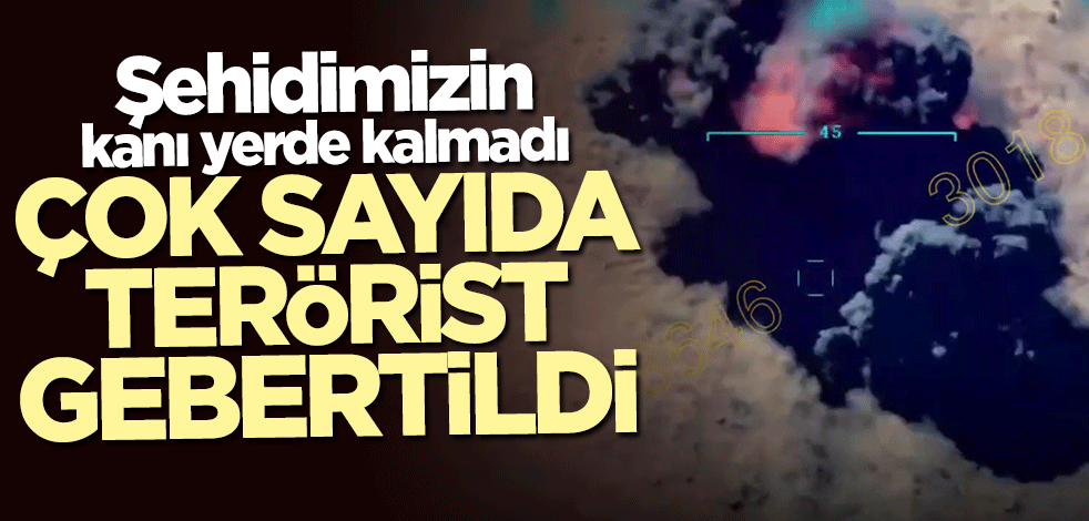 Şehidimizin kanı yerde kalmadı... Çok sayıda terörist öldürüldü