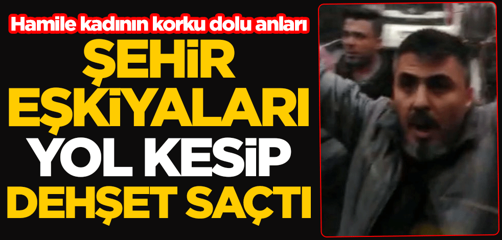 Şehir eşkiyaları hamile kadının olduğu otobüsün önünü kesip dehşet saçtı