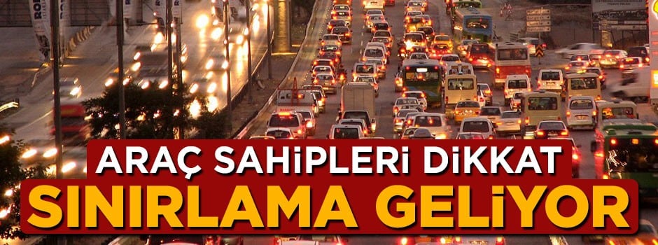 Şehir merkezinde otomobillere sınırlama geliyor