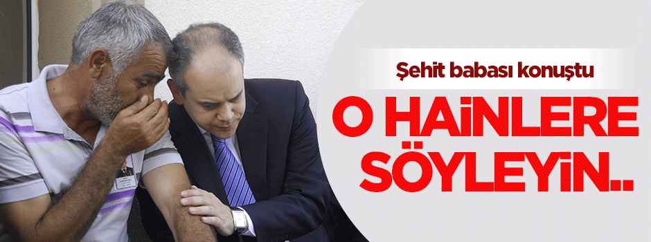 Şehit babası: 'O hainlere söyleyin iki evladım daha var'