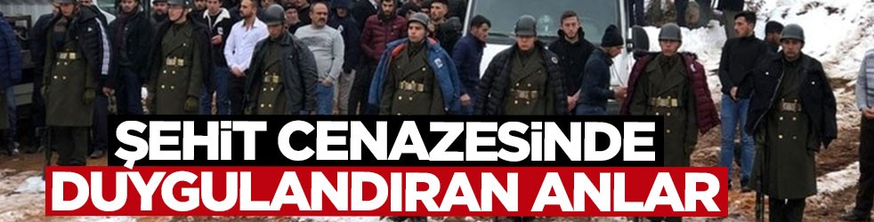 Şehit cenazesinde duygulandıran anlar! Üşümesinler diye montlarını askerlere giydirdiler