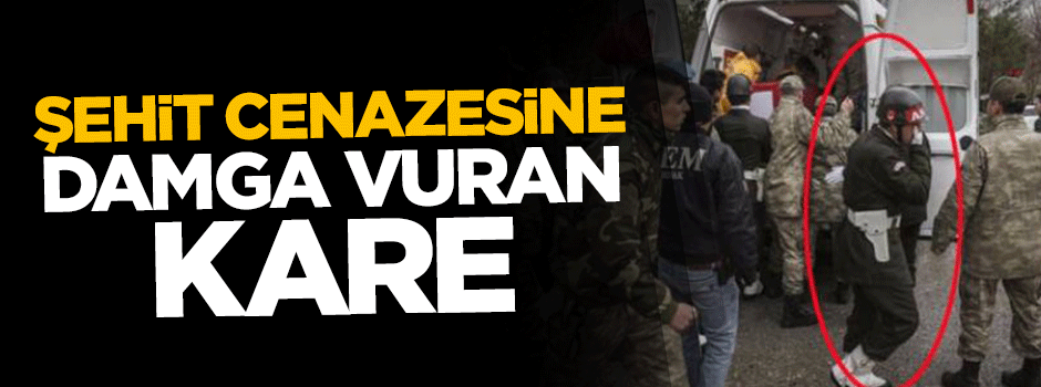 Şehit cenazesine damga vuran an!