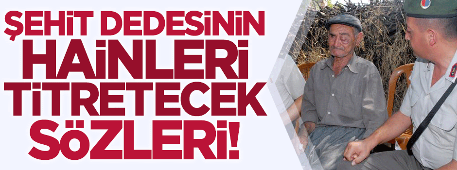 Şehit dedesi: Artık buralarda durmam, beni de askere alsınlar