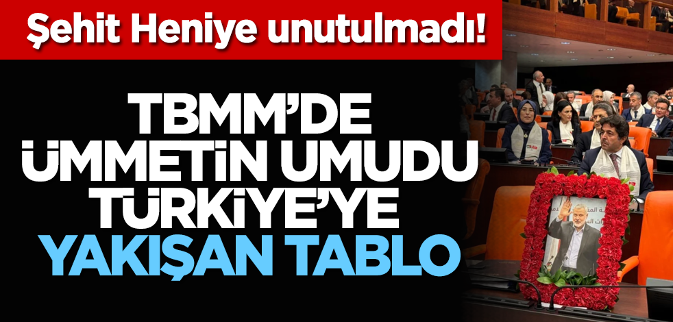 Şehit Heniye unutulmadı! TBMM’de ümmetin umudu Türkiye’ye yakışan tablo