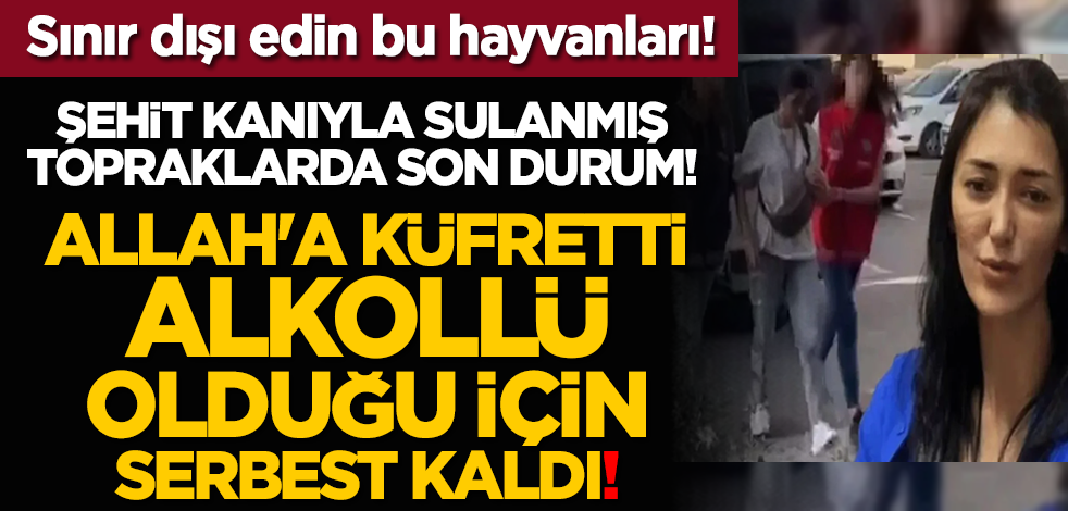 Şehit kanıyla sulanmış topraklarda Allah'a küfretti, alkollü olduğu için serbest kaldı!