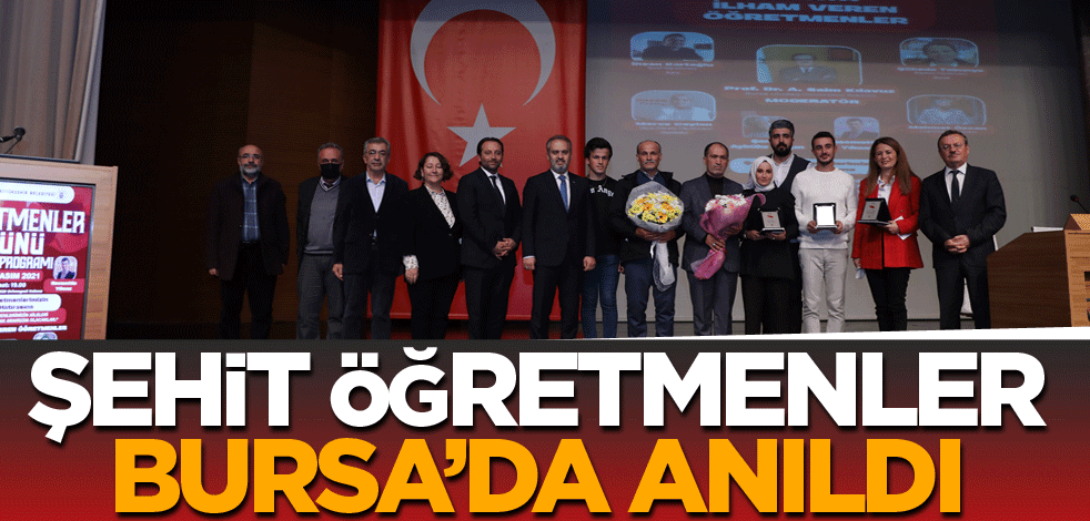 Şehit öğretmenler Bursa’da anıldı