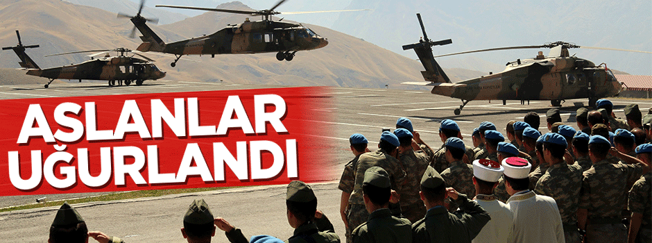 Şehit olan 3 asker için Van'da tören düzenlendi