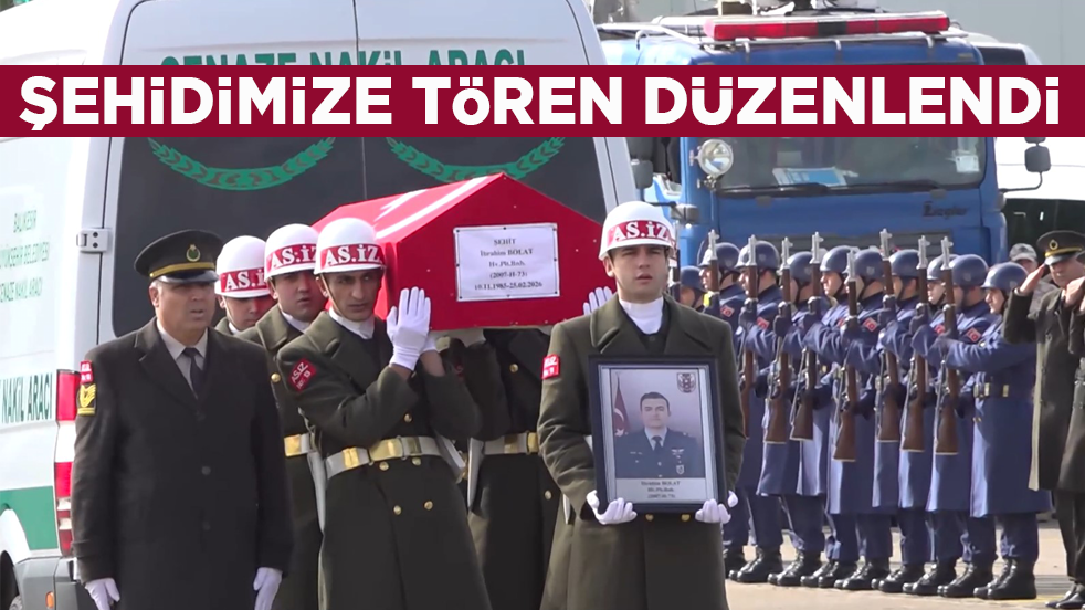 Şehit pilotumuz için tören düzenlendi