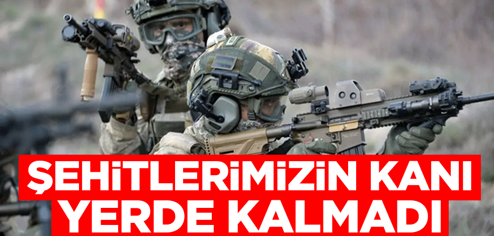 Şehitlerimizin kanı yerde kalmadı