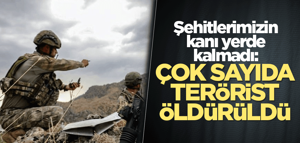 Şehitlerimizin kanı yerde kalmadı: Çok sayıda terörist öldürüldü