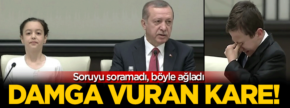 Şehitlerle ilgili soru soran çocuk ağladı!
