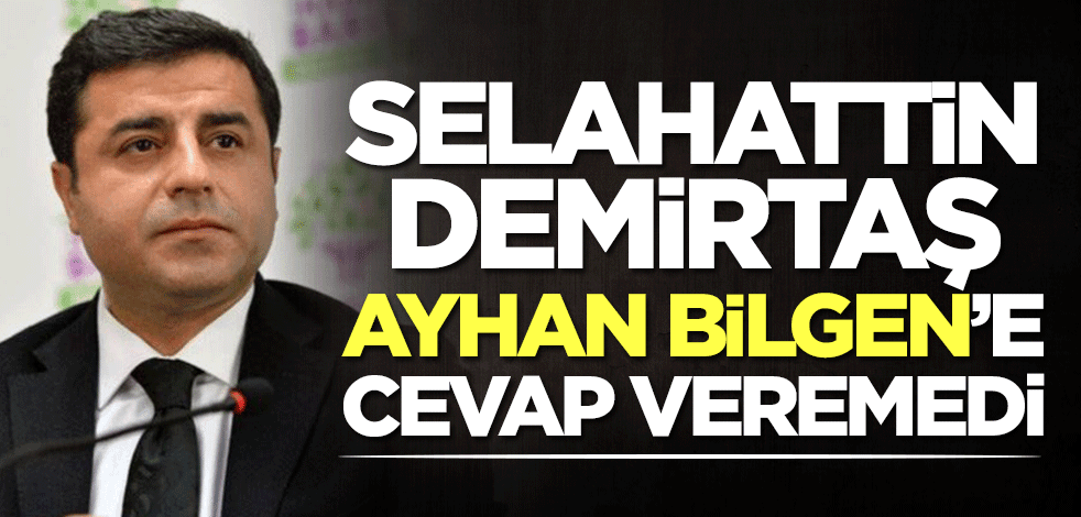Selahattin Demirtaş Ayhan Bilgen'e cevap veremedi