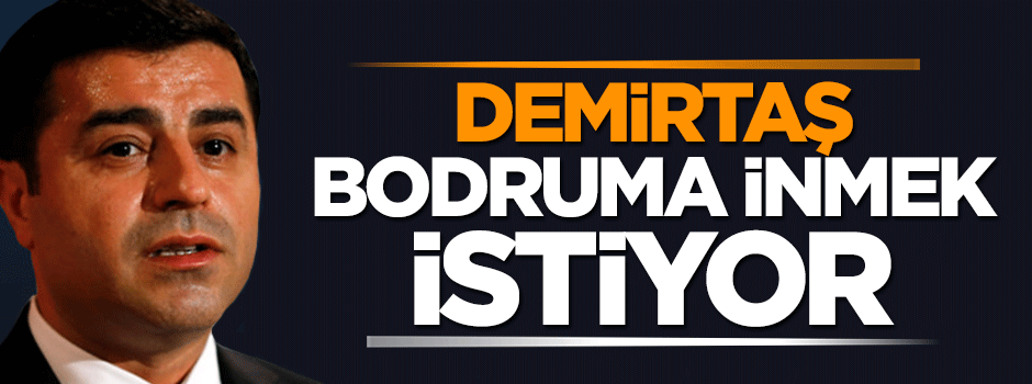 Selahattin Demirtaş bodruma inmek istiyor