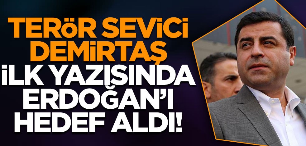 Terör sevici Demirtaş köşe yazarı oldu! İlk yazısından Erdoğan'ı hedef aldı