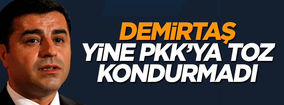 Selahattin Demirtaş yine PKK'ya toz kondurmadı